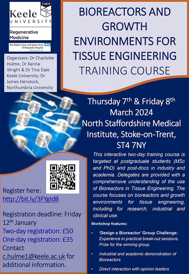 BIOREACTORS AND GROWTH ENVIRONMENTS FOR TISSUE ENGINEERING TRAINING COURSE