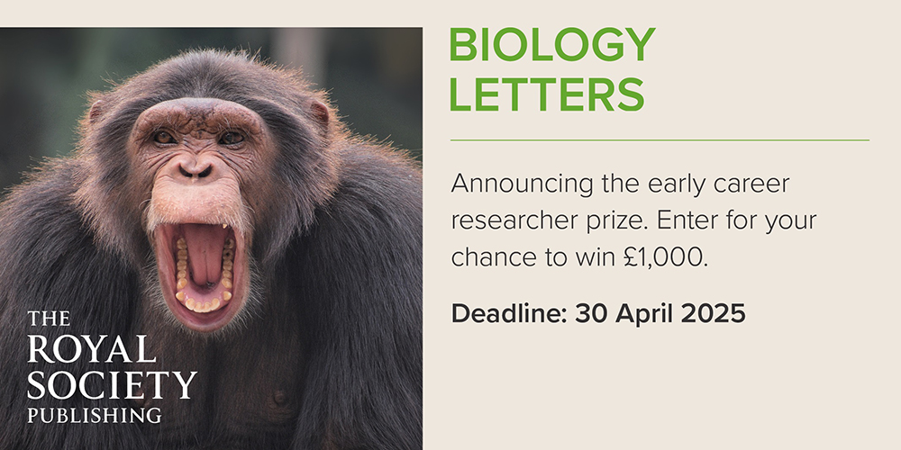 The 2025 Biology Letters ECR Competiton is open